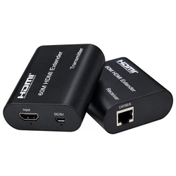 POWERTECH HDMI Video Extender CAB-H204 over RJ45 cable, 1080p/60Hz, with loop, up to 120m
