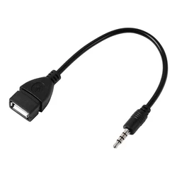 Αντάπτορας Ήχου Powertech 3.5mm σε USB 2.0 female CAB-J055, 0.5m, μαύρο