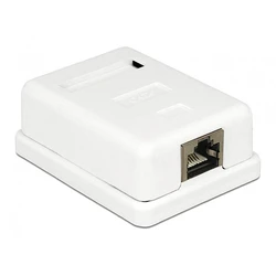 Επιτοίχια πρίζα Powertech δικτύου 1 θύρας, Cat.6 UTP, λευκή