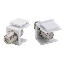 Βύσμα Κεραίας Powertech F-Coupler CAB-N154 για patch panel, λευκό