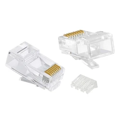 Βύσμα Δικτύου Powertech RJ45 CAB-N352, CAT 6/6A Utp, Modular, Διάφανο, 50τμχ