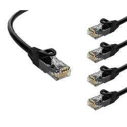 Καλώδιο Δικτύου Powertech CAB-N401-5, Cat 6 U/UTP, CCA, 250Hz, 0.25m, Μαύρο, 5τμχ