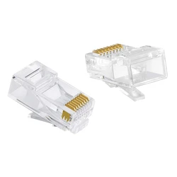 POWERTECH RJ45 Plug CAB-N447 Open Type Cat 6 6a UTP Transparent 50 pcs