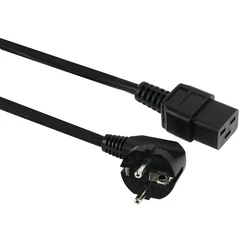 Καλώδιο Τροφοδοσίας Powertech CAB-P024, C19 IEC, 16A, 250V, 1.8m, μαύρο