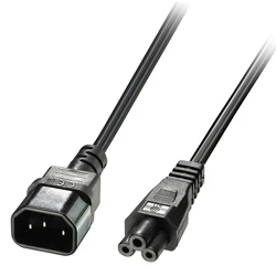 Καλώδιο Τροφοδοσίας Powertech CAB-P034, 0.75mm², 1m, μαύρο