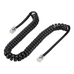 Καλώδιο Τηλεφώνου Powertech RJ10 4P4C CAB-T014, Spiral, 2m, μαύρο