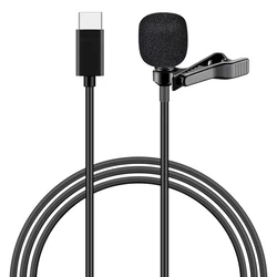 Μικρόφωνο Powertech Cab-Uc048 Με Ενσωματωμένο Clip-On, USB-C, 1.5M Μαύρο
