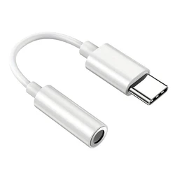 Αντάπτορας USB-C Powertech σε 3.5mm CAB-Uc084, Λευκός