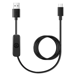 Καλώδιο USB-C Powertech σε USB CAB-Uc085 με Διακόπτη, 10W, 2M, Μαύρο