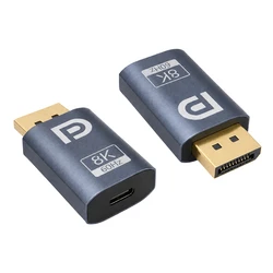 POWERTECH αντάπτορας DisplayPort αρσενικό σε USB‑C θηλυκό CAB-UC102, 8K/60Hz, γκρι