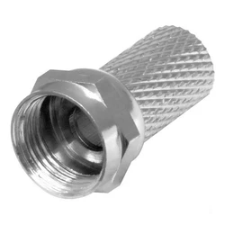 Βύσμα Powertech F-PLUG νικελίου CAB-V015, 20mm, 5τμχ