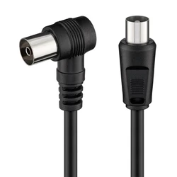 Καλώδιο Κεραίας RF Powertech αρσενικό - RF θηλυκό CAB-V041, γωνιακό, Μαύρο, 1.5m