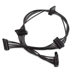 Καλώδιο SATA Powertech 15pin σε 4x SATA 15pin CAB-W038, 40cm, μαύρο