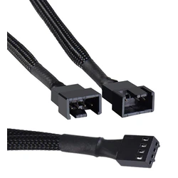 Καλώδιο Powertech 4-Pin Pwm Σε 2X 4-Pin Pwm Cab-W048, 0.15M, Μαύρο