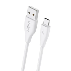 Καλώδιο USB-C Celebrat Σε USB Cb-31A, 15W, 480Mbps, 1M, Λευκό