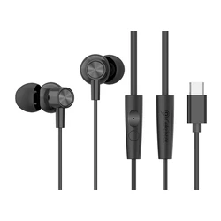 Handsfree Ακουστικά Celebrat G38, USB-C σύνδεση, 10mm, 1.2m, Μαύρα