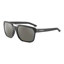 CEBE Men's Sunglasses CBS145 – Black Acetate Frame, Grey Polarized Lenses, 60/16/137 mm