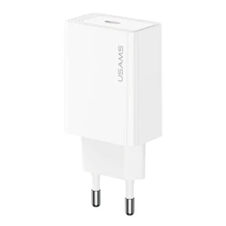 Usams Φορτιστής Χωρίς Καλώδιο με Θύρα USB-C 30W Quick Charge 3.0 Λευκός (T69)