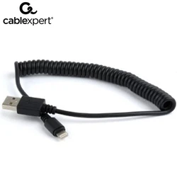 Καλώδιο Lightning Cablexpert Lightning SYNC and SPIRAL for iPhone 1.5m Black