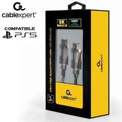 Καλώδιο HDMI Cablexpert Ultra High speed With Ethernet, 8K premium series, 2 m