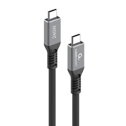 Cablexpert Premium Braided USB4 USB-C to USB-C Cable 40Gbps 240W 0.3m Black