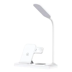 Ασύρματος Φορτιστής Usams US-CD195 με φωτιστικό, 4 σε 1, 15W, λευκός