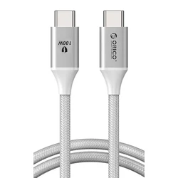 ORICO Καλώδιο USB-C CDX-100CC 100W 480Mbps 1m Λευκό
