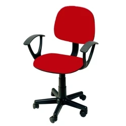 Velco Pro Systems Kids Office Chair Red with Armrests (SKU: Κ08635-4)