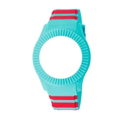 Γυναικείο Λουράκι WATX & CO Cowa3089 (43mm) Καουτσούκ Τουρκουάζ, Κόκκινο