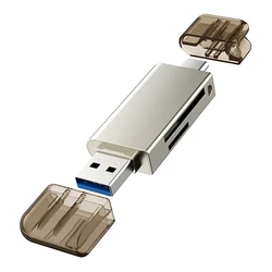 Card Reader Cabletime CT-Acmcd2-Zg για Sd & Micro Sd, Usb/USB-C, 5Gbps, Γκρι