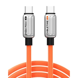 Καλώδιο USB-C Cabletime CT-Cm240-Zso1, 240W, 480Mbps, 1M, Πορτοκαλί