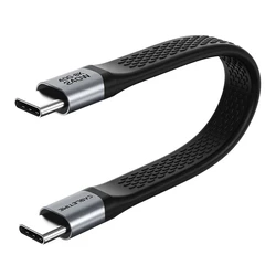 CABLETIME Καλώδιο USB-C Flat 240W 40Gbps 8K 60Hz USB4 0 15m Μαύρο