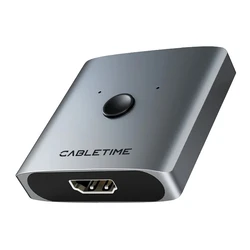 CABLETIME HDMI switch CT-HS4K-2G, 2 σε 1 / 1 σε 2 bidirectional, 4K/60Hz, γκρι