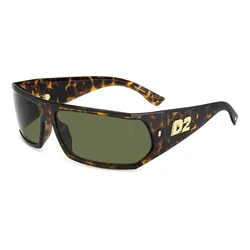 Dsquared2 Ανδρικά Γυαλιά Ηλίου D2-0140-S-086 - Κοκκάλινος Ταρταρούγα Σκελετός, Πράσινοι Φακοί, Κατηγ. 3 UV400, 73/15/120 mm