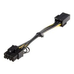 Καλώδιο StarTech PCI Express 6 Pin to 8 Pin Adapter Cable - Black - Power Cable - 15.5 cm