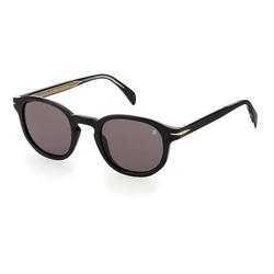 DAVID BECKHAM Unisex Sunglasses DB-1007/S-807 IR – Black Acetate Frame, Brown Photochromic Lenses, 49/24/145 mm