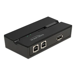 KVM Switch Delock USB 2.0 11491, 2x USB Type B σε USB, με μαγνήτη, μαύρο