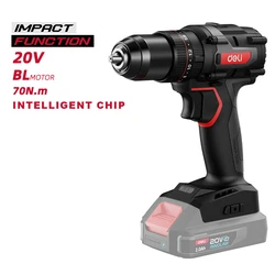 DELI Cordless Impact Drill Driver Brushless 20V 70N.m
