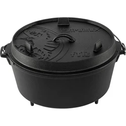 Πυρίμαχα σκεύη & γάστρες Petromax Feuertopf ft12 μαντεμένιο Dutch Oven 14L με πόδια και καπάκι-τηγάνι