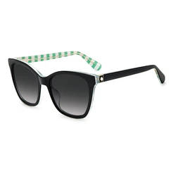 Kate Spade Women's Sunglasses DESIS807F59O — Black Acetate Frame, Black Lenses (55/17/140 mm), 100% UV Protection