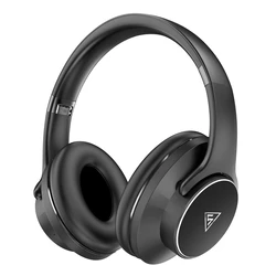 Headphones Doqaus DESIGN 1, ασύρματα & ενσύρματα, Φ40mm, 600mAh, Μαύρα