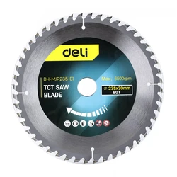 Deli Δίσκος Κοπής Ξύλου Dh-Mjp235-E1, 60 Δόντια, 235mm, 6500rpm