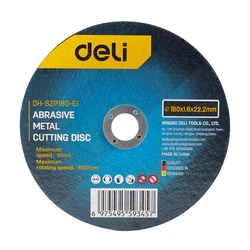 Δίσκος Κοπής Μετάλλου Deli DH-SZP180-E1, 180mm, 8500rpm