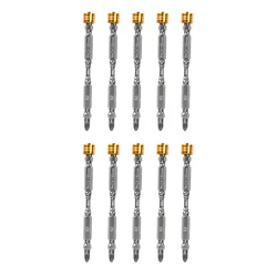 Μύτες Κατσαβιδιού Deli Dl255100 για Δραπανοκατσάβιδο, Διπλή Ph2X100Mm, με Μαγνητικό Ring, 10Τμχ