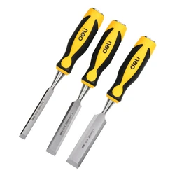 Σκαρπέλα Deli Ξύλου Dl6203-Ed1 με Αντιολισθητική Λαβή, 12/19/25Mm, 3Τμχ