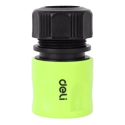 Ταχυσύνδεσμος Για Λάστιχο Deli Dl8793 Με Water Stop, 1/2", Πράσινος