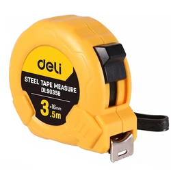 Μετροταινία Deli DL9035B, με κλείδωμα & clip ζώνης, 3.5m x 16mm