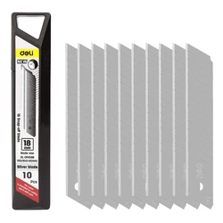 Ανταλλακτικές Λεπίδες Deli DL-DPJ09B για κοπίδι, 18mm, 10τμχ