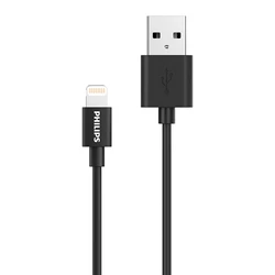 Καλώδιο USB Philips σε Lightning DLC3104V-00, 2.4Α 12W, 1.2m, μαύρο