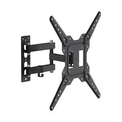 Βάση Τηλεόρασης DM Pro 23"-55" έως 30kg ρυθμιζόμενη με διπλό βραχίονα επιτοίχια Μαύρη